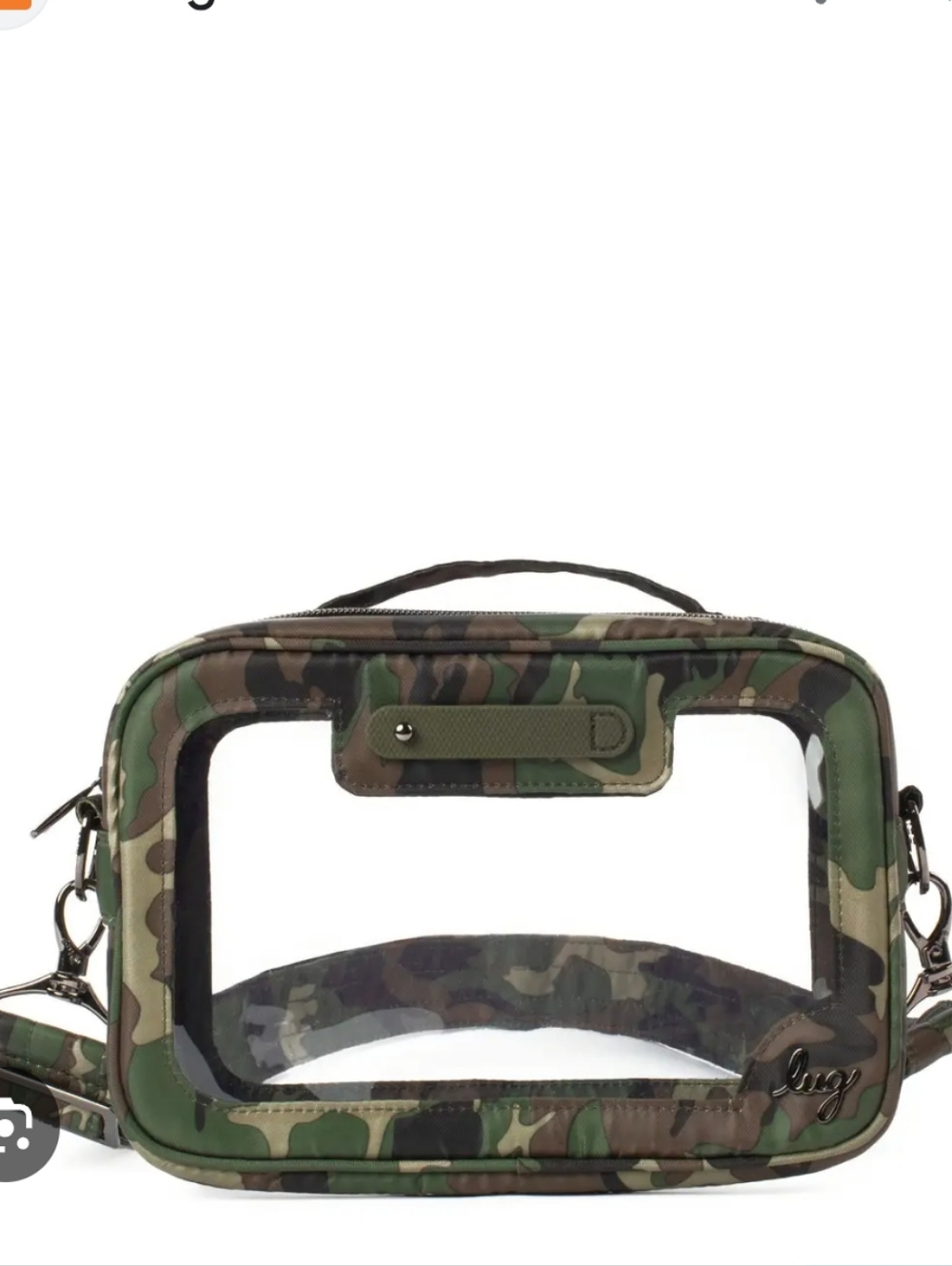 Lug Carriage Clearview Crossbody Bag Camo Green Black Sporting Event Compliant